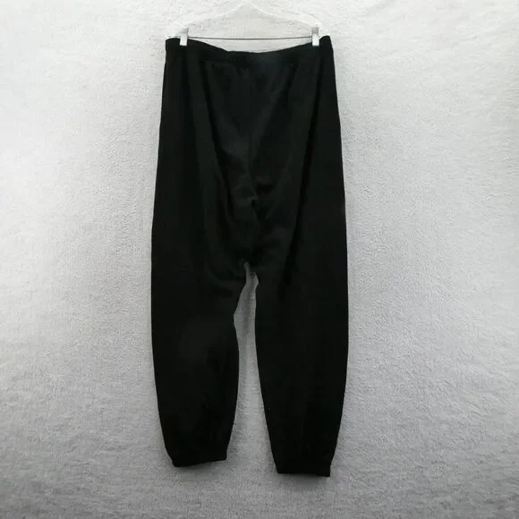 Victorias Secret XL Everyday Fleece Sweatpants Black Jogger Tapered Leg PINK New - Picture 6 of 8